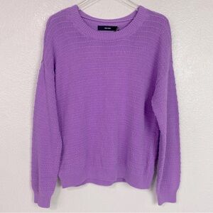 Vero Moda Lilac Textured Crewneck Organic Cotton Sweater Size XL